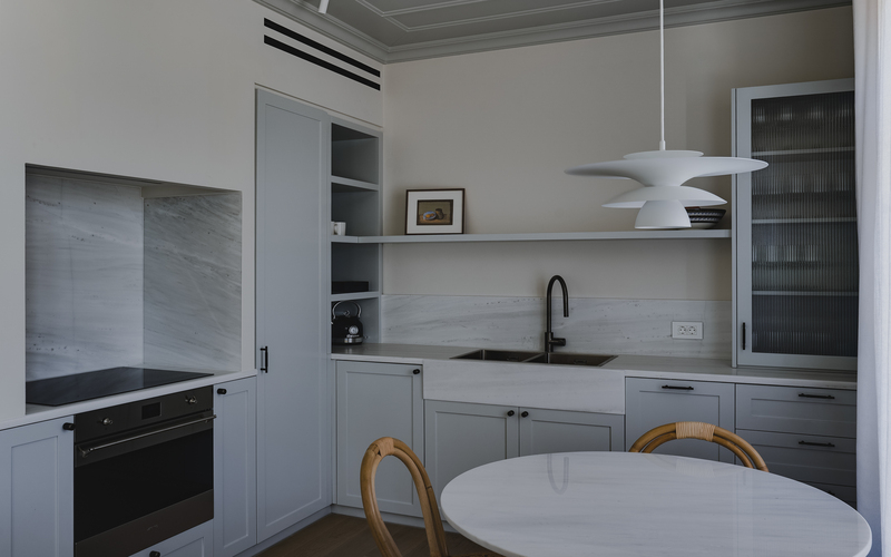 kitchen area with dining table