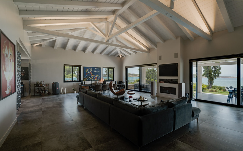 living area with Tv and fireplace
