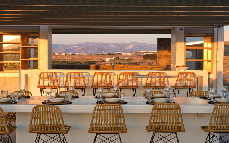 outdoor dining area