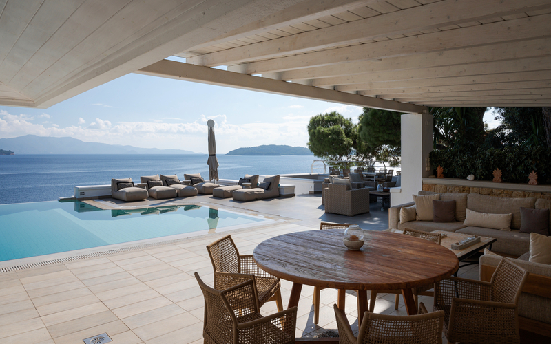 outdoor lounge area